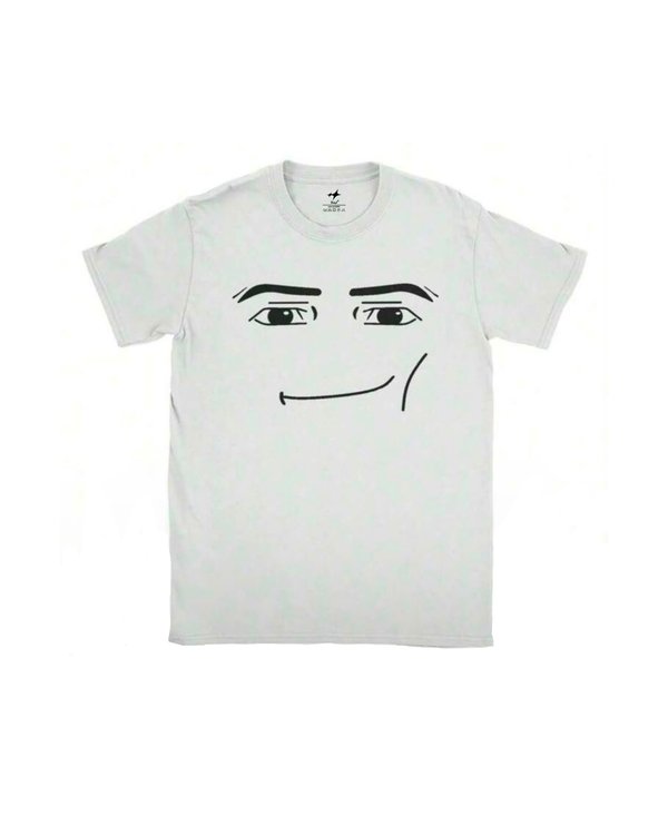 Remera Blaca ROBLOX MAN FACE