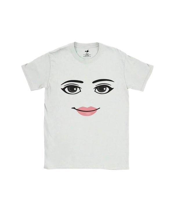 Remera Blaca ROBLOX WOMAN FACE