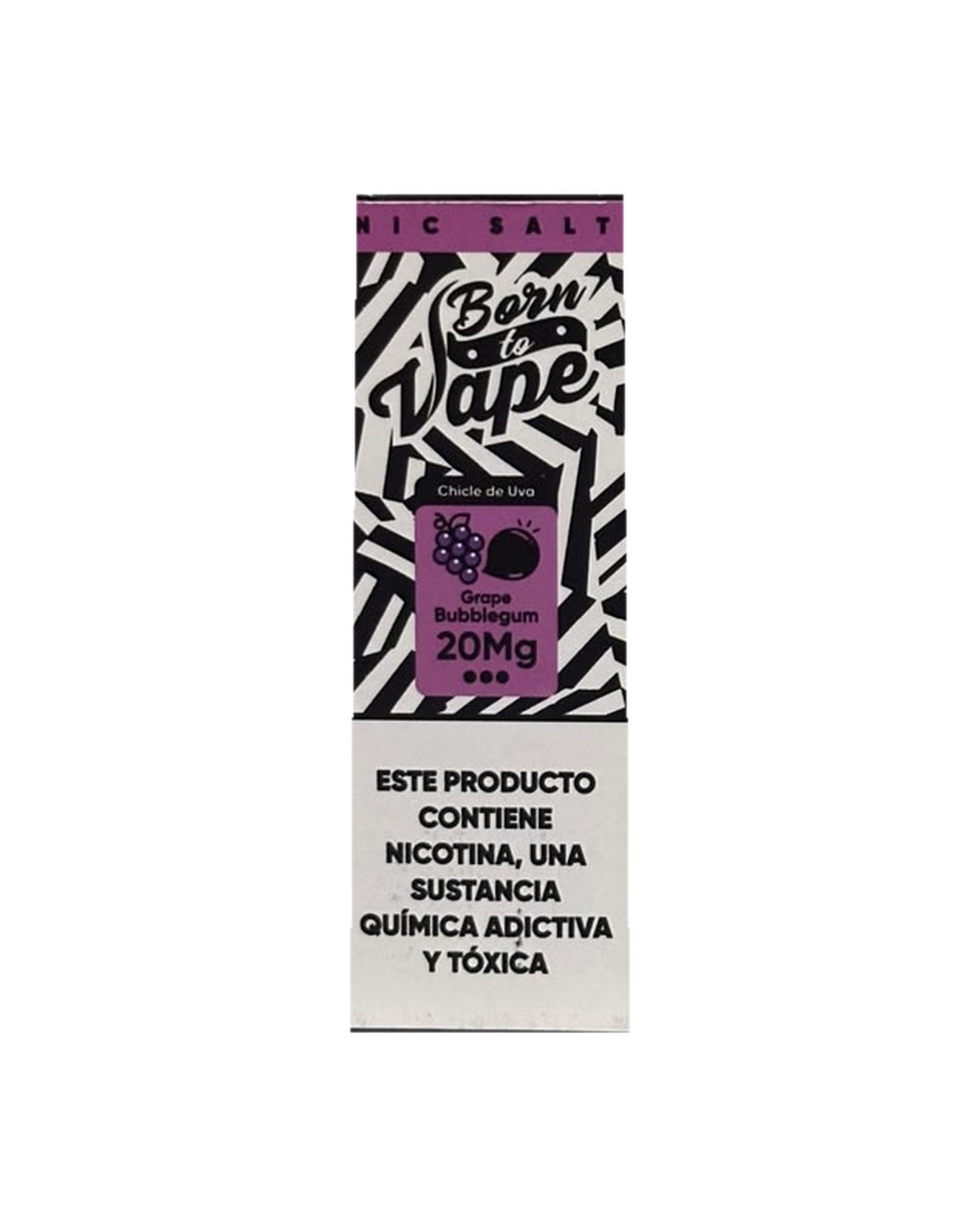Born To Vape Salt Grape Bubblegum 30 ML 50 MG