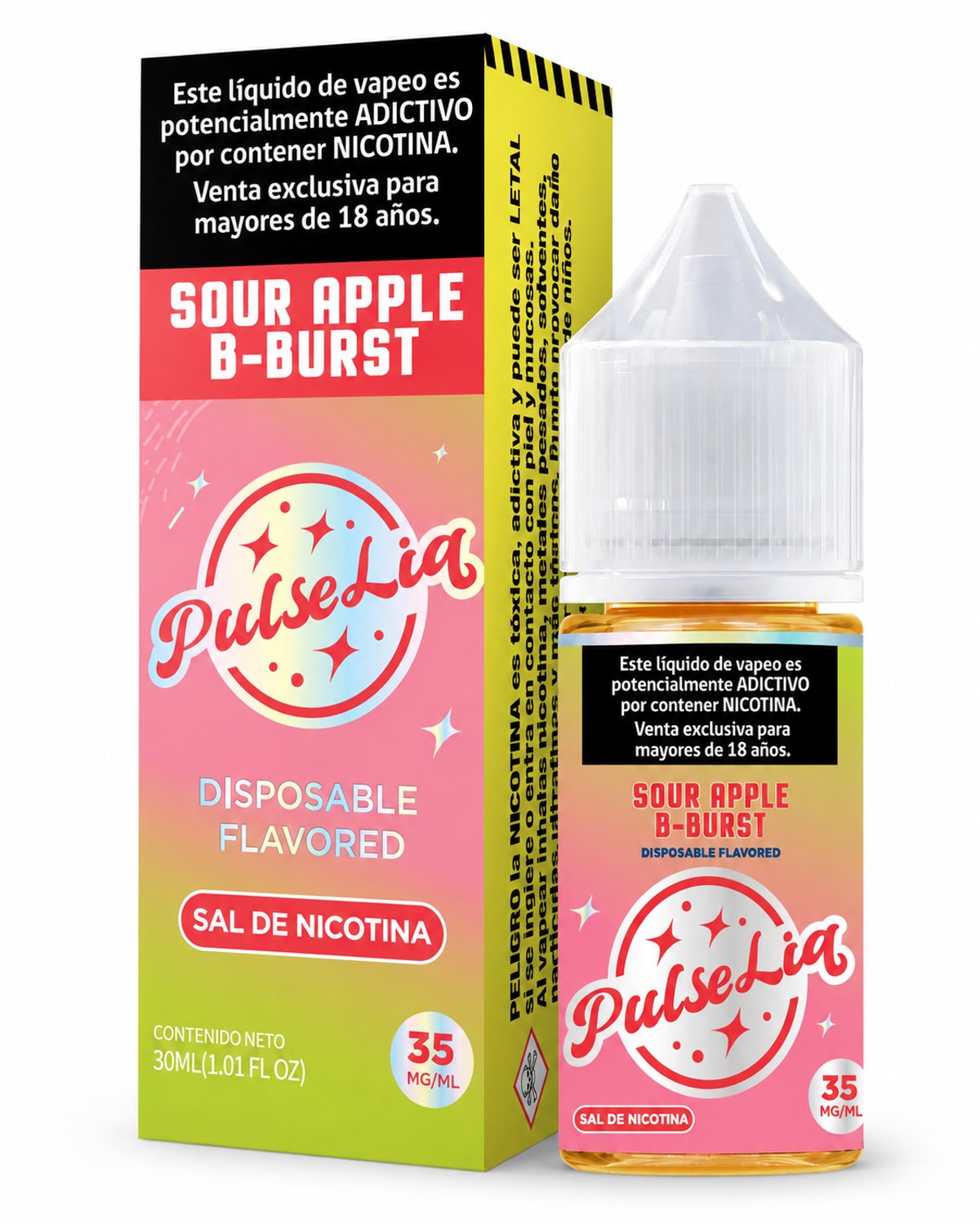 Pulse Liq Salt Sour Apple B-Burst 30 ML 30 MG