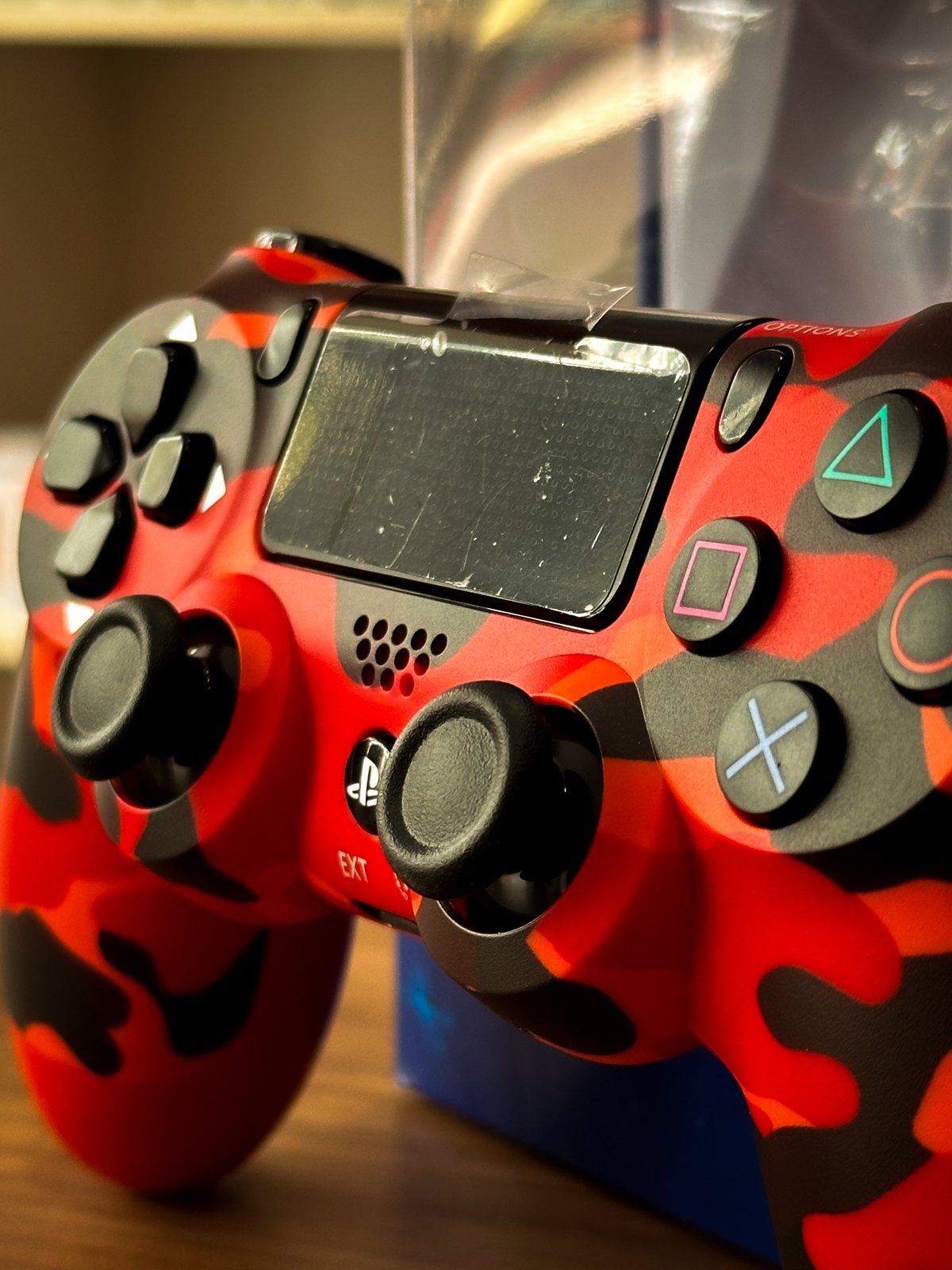 Mando PS4 Camo Rojo - 2