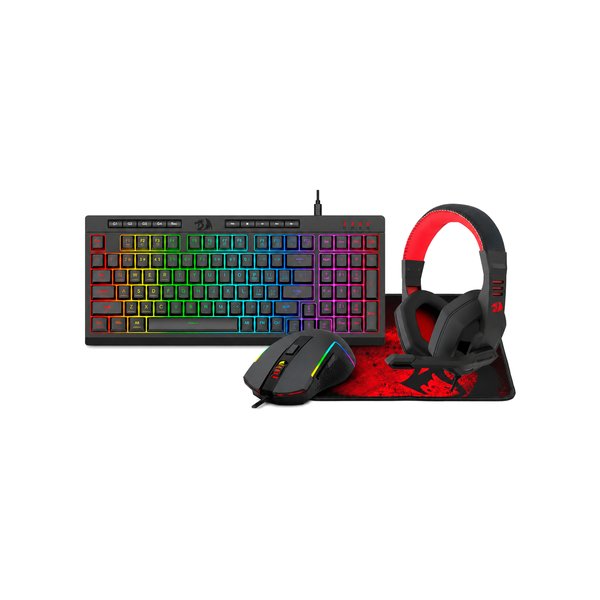 Combo Teclado + Mouse + Auricular + Mousepad Redragon S149