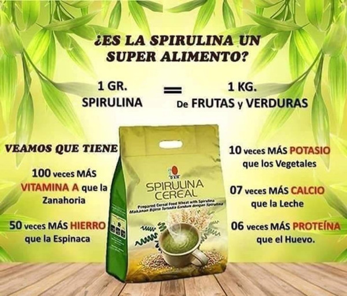 Spirulina cereal