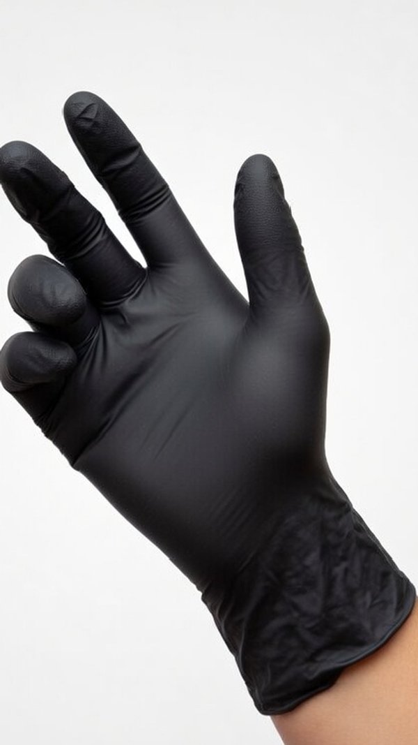 Guantes de Nitrilo Negro Sin Polvo