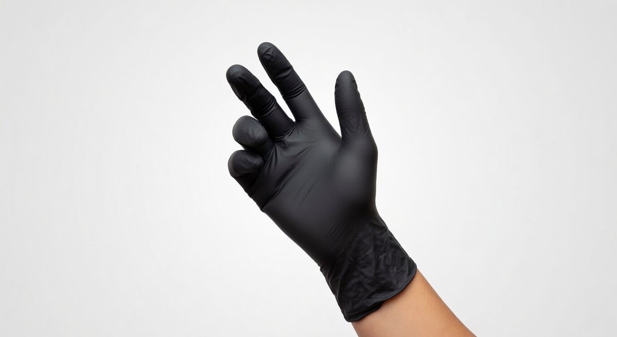 Guantes de Nitrilo Negro Sin Polvo - 2