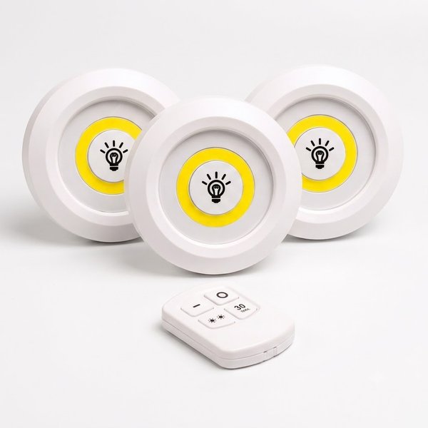 Pack de 3 Luces LED con Control Remoto