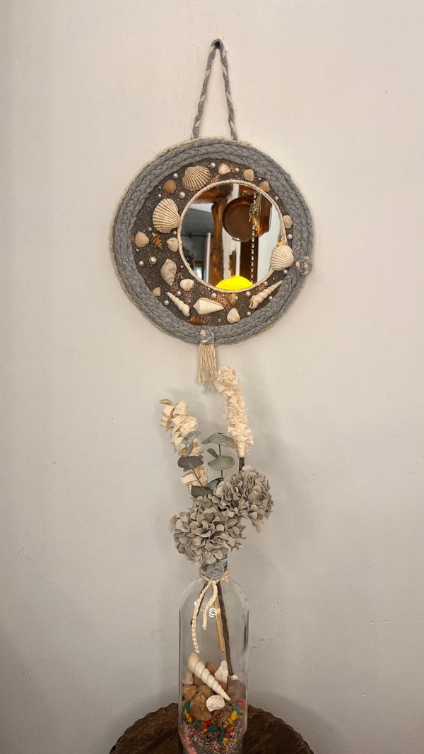 Conjunto Espejo & Arreglo floral 