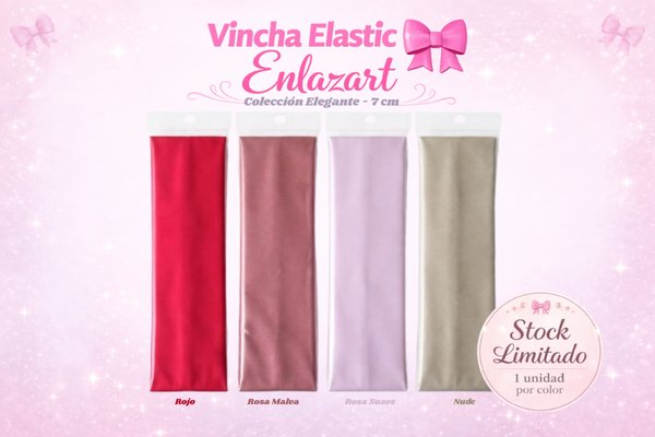 Vincha Elastic Enlazart - Elegante (7 cm)