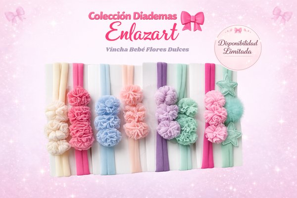Vincha Bebé Flores Dulces