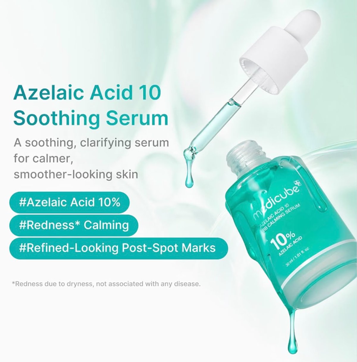 MEDICUBE AZELAIC 16% BB CALMING SERUM 30ML - 2