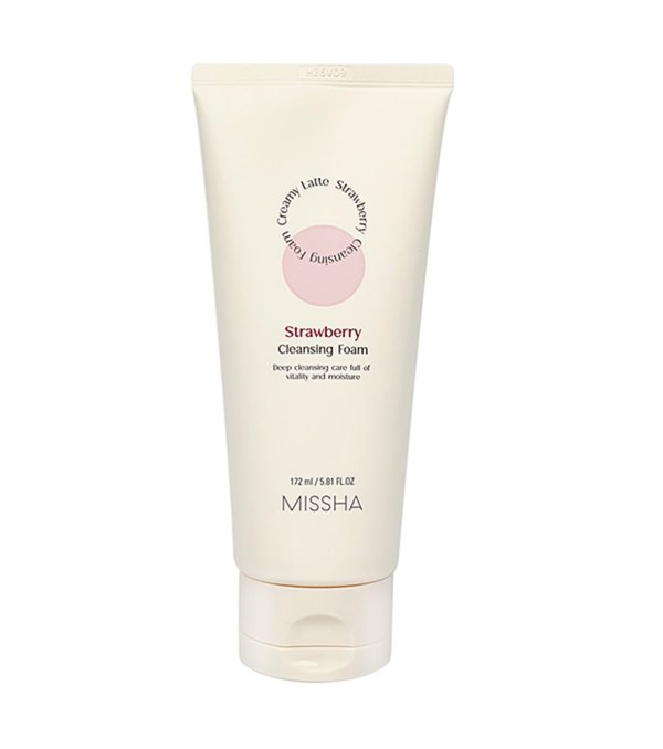 MISSHA CREAMY LATTE CLEANSING FOAM STRAWBERRY 120ML