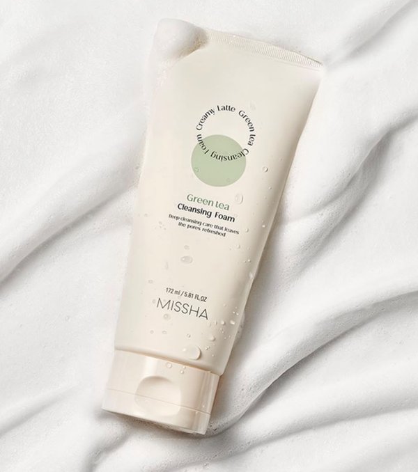MISSHA CREAMY LATTE CLEANSING FOAM GREEN TEA 120ML