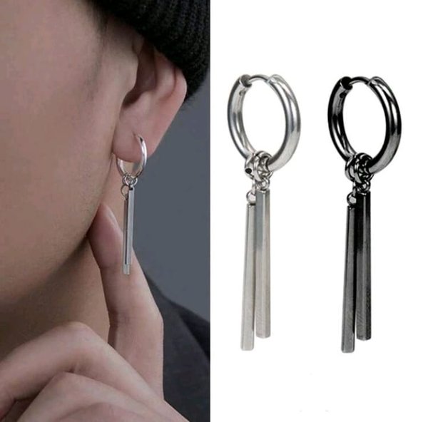 Aros con colgante de barra