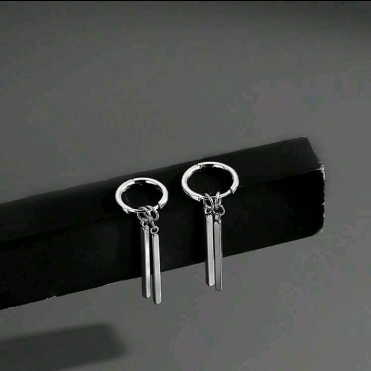 Aros con colgante de barra