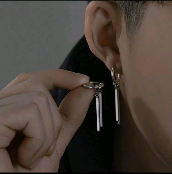 Aros con colgante de barra