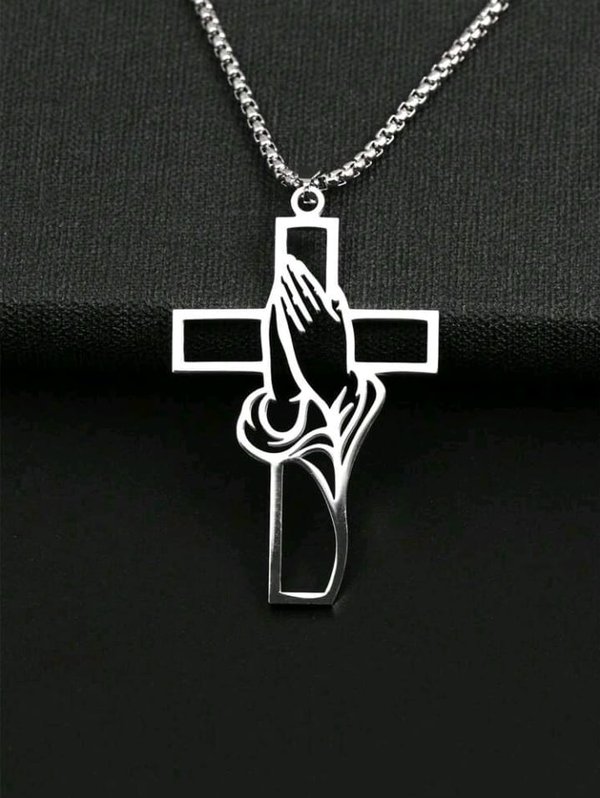 Collar amén con colgante de cruz