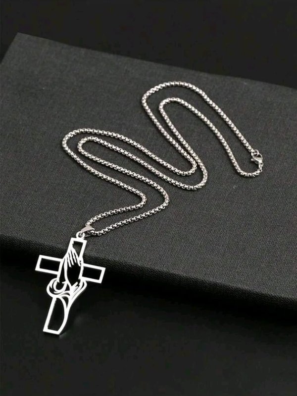 Collar amén con colgante de cruz