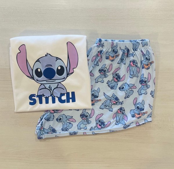 Pijama corto-STITCH CELESTE