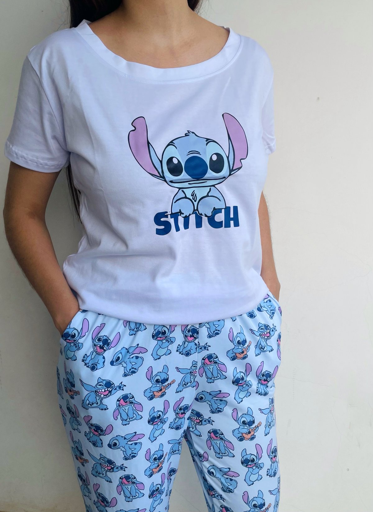 Conjunto largo- STITCH CELESTE - 2