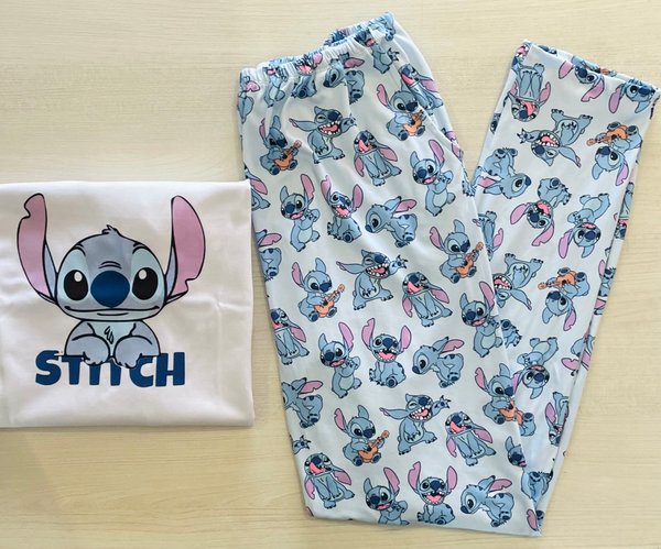 Conjunto largo- STITCH CELESTE