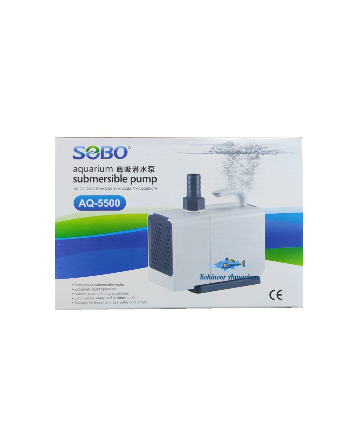 Bomba Sumergible sobo AQ 5500 (3000L/h)