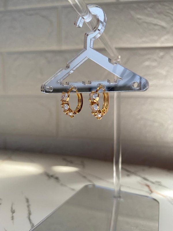 Aros Argolla con Cristales