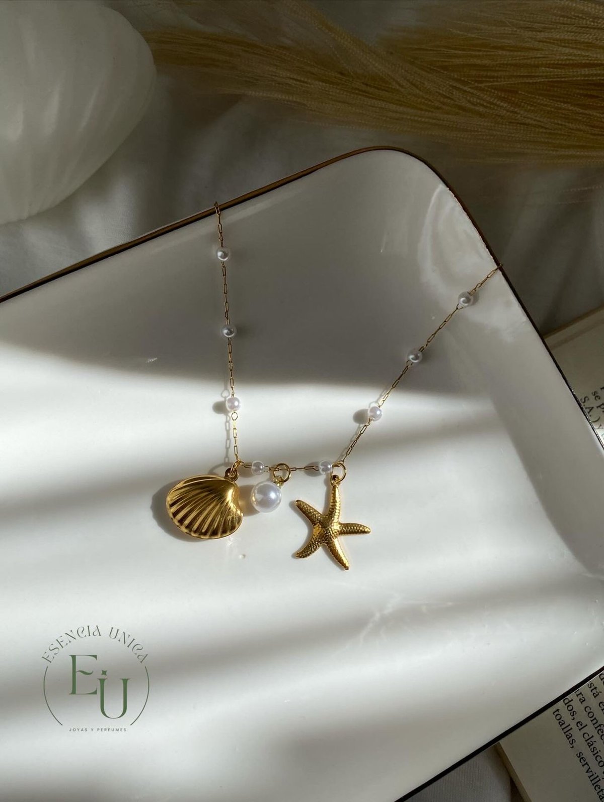Collar Estrella de Mar y Perlas