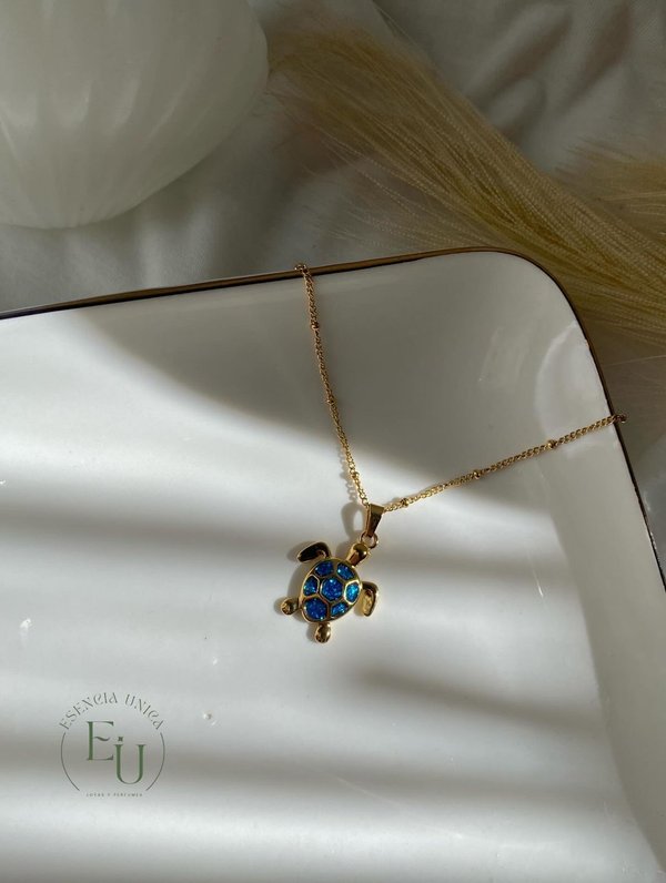 Cadena Tortuga Azul