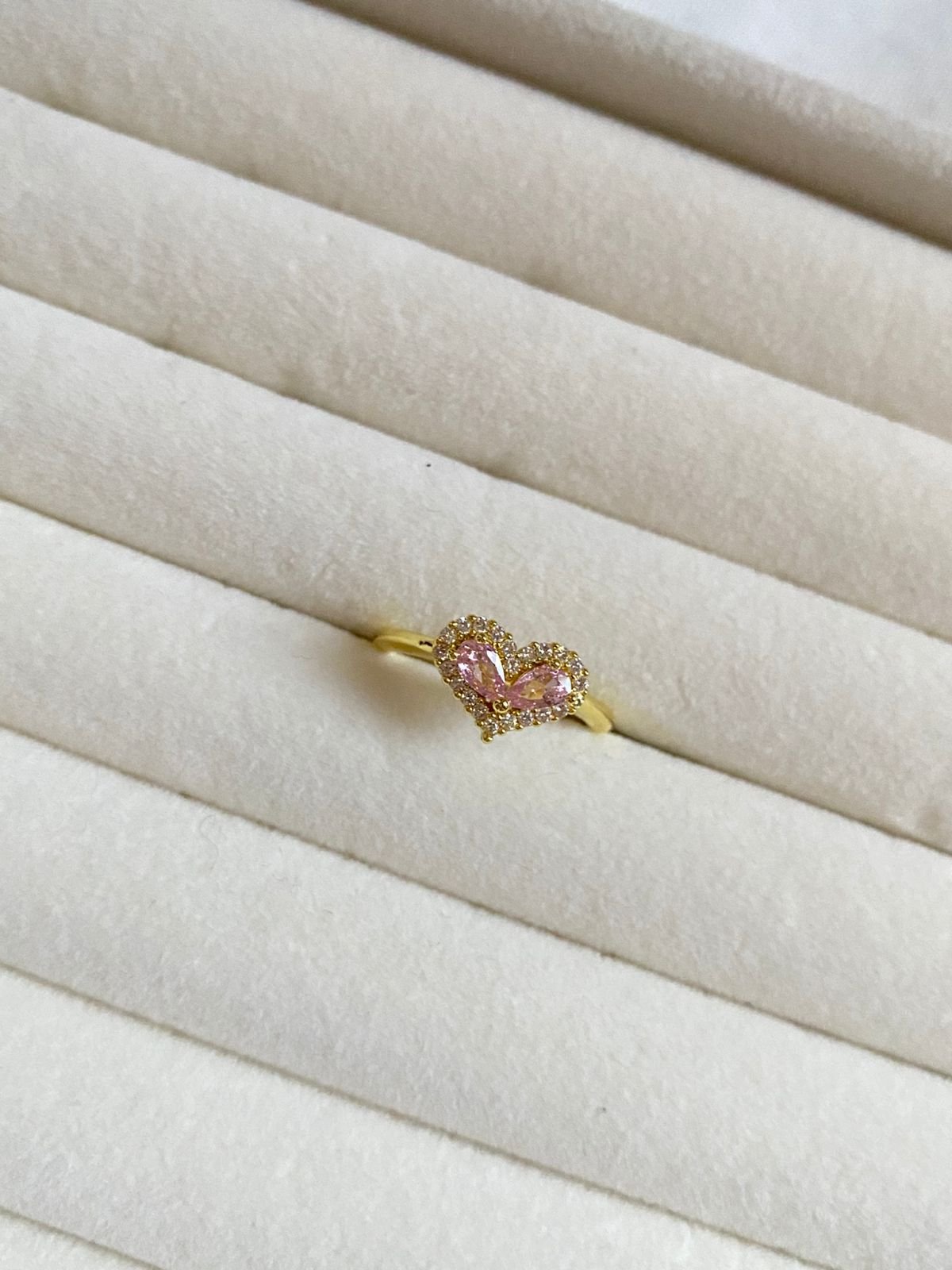 Anillo Corazón Rosa