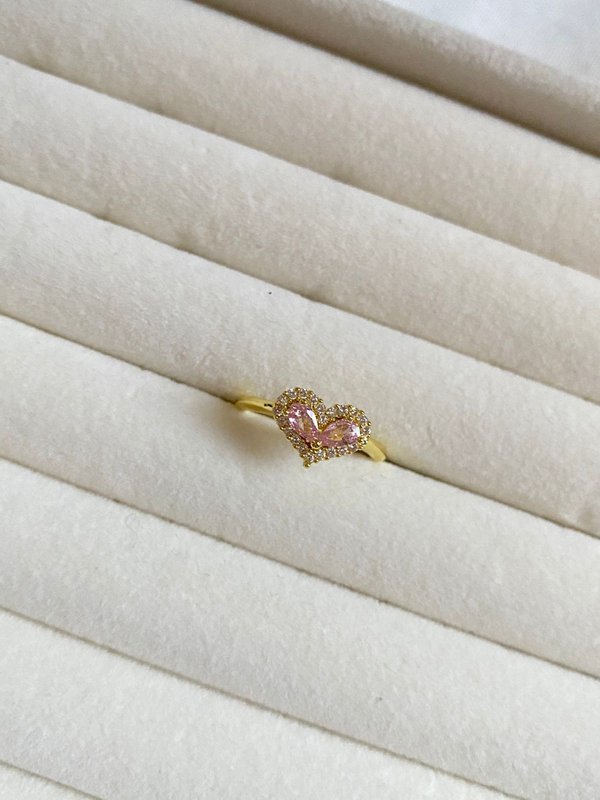 Anillo Corazón Rosa