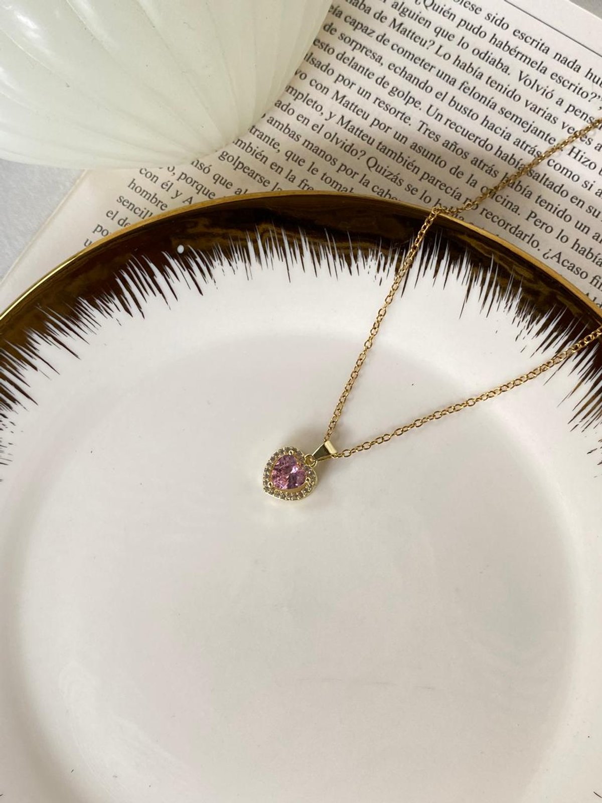 Cadena Corazón Pink