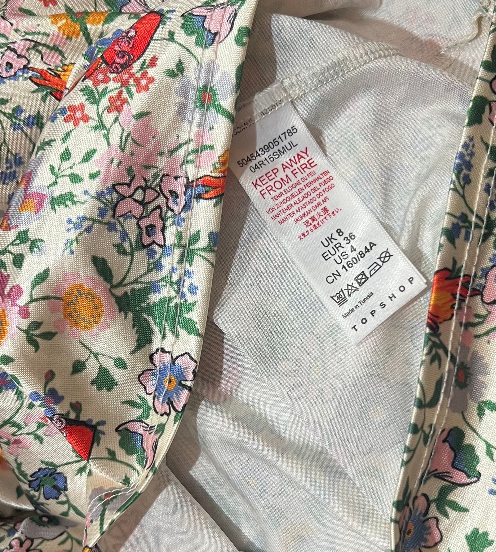 Top floral de tirantes con frunce y lazo frontal - 5