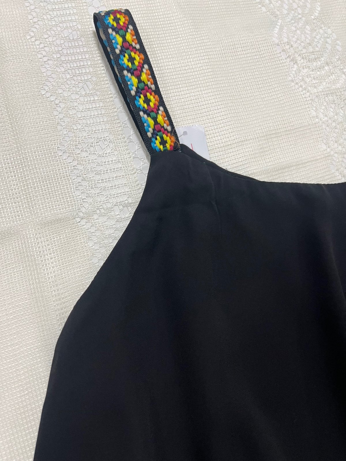 Blusa de tirantes con bordado étnico - 2
