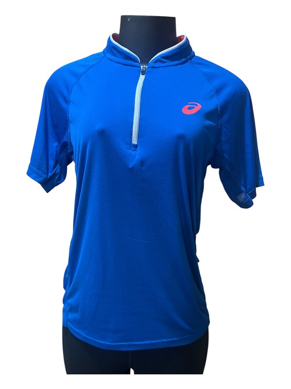 Remera Deportiva Asics Azul Francia con Cierre - Talle M⁠
