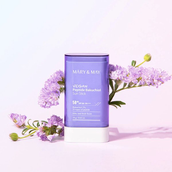 MARY&MAY VEGAN PEPTIDE BAKUCHIOL SPF50+ PA++++ 18g