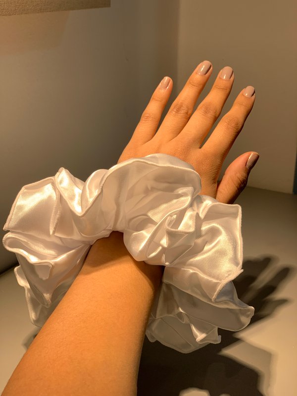 Mega scrunchie blanco