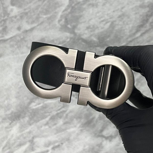 Cinto Ferragamo Plata Opaco