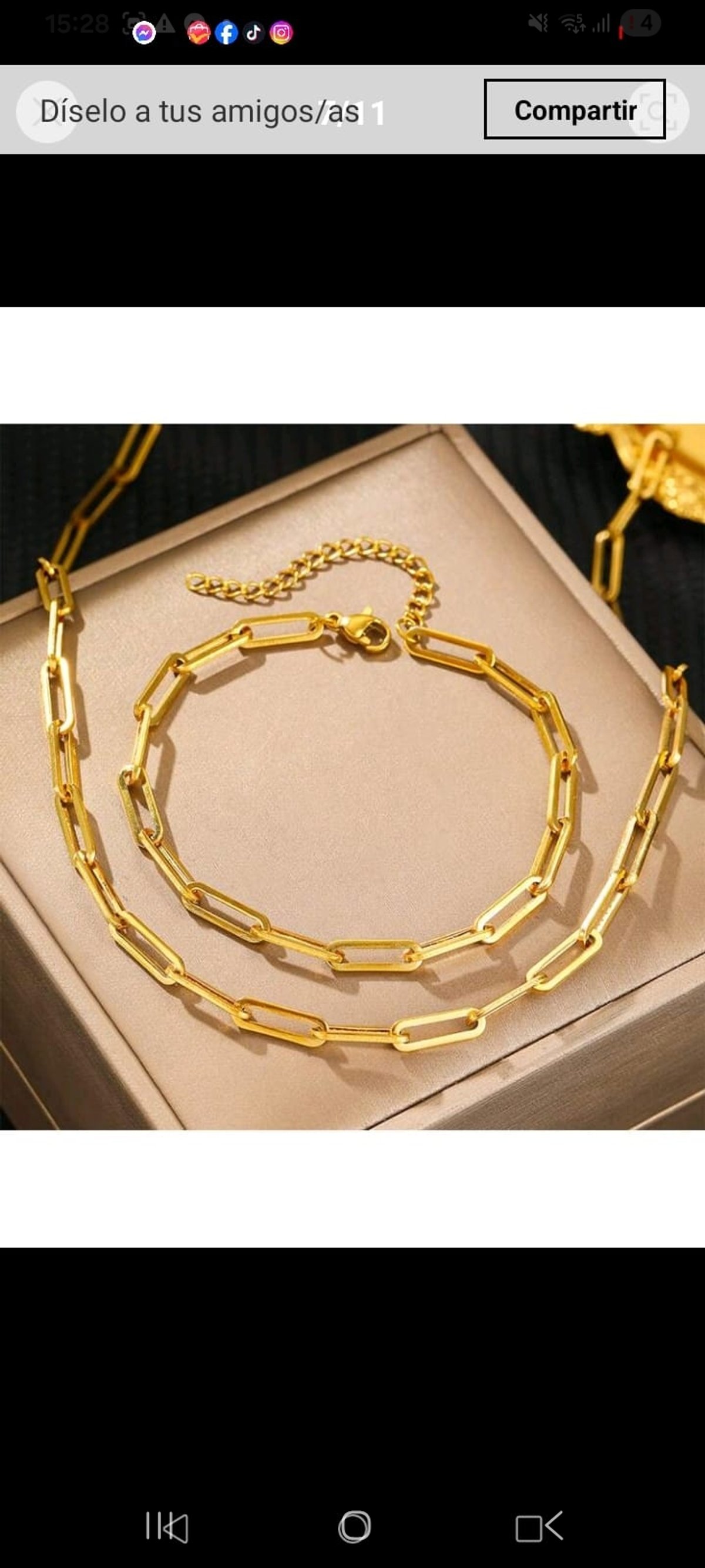 Set dorado dos accesorios de acero inoxidable  - 3