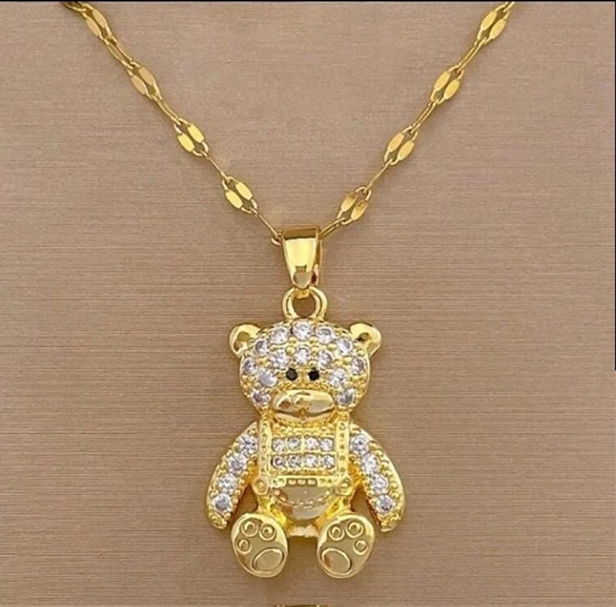 Cadena osito de acero inoxidable