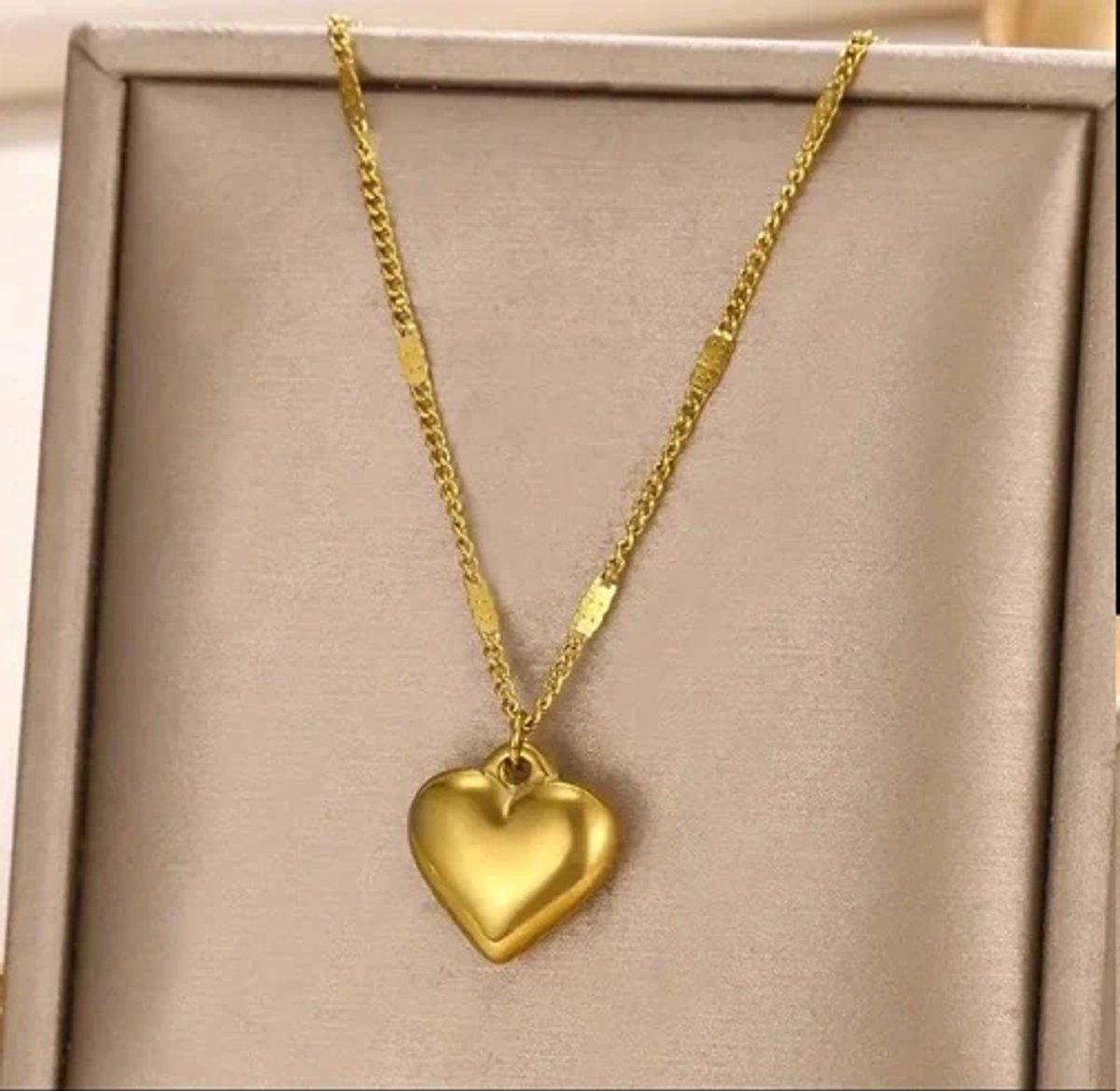 Cadena corazón de acero inoxidable