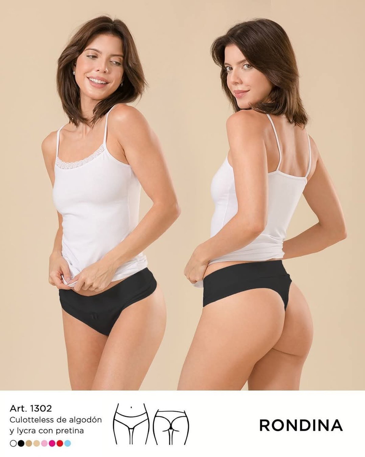 Culotte less de algodón  - 2