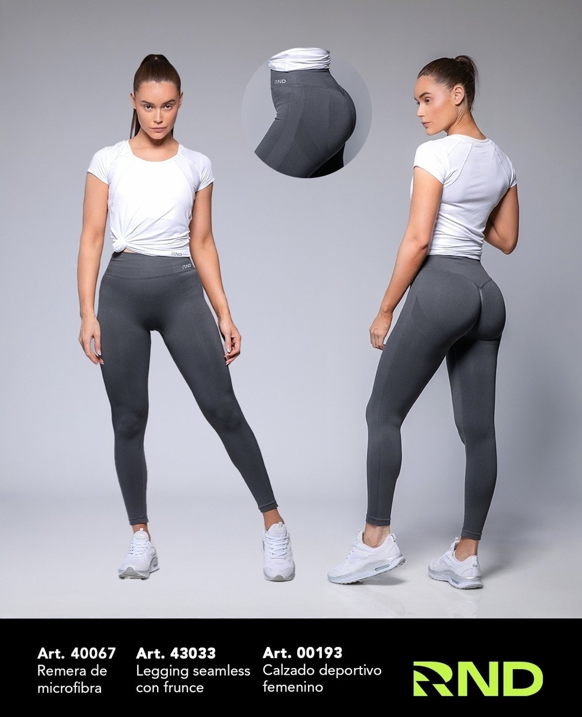 Legging suplex seamless con frunce