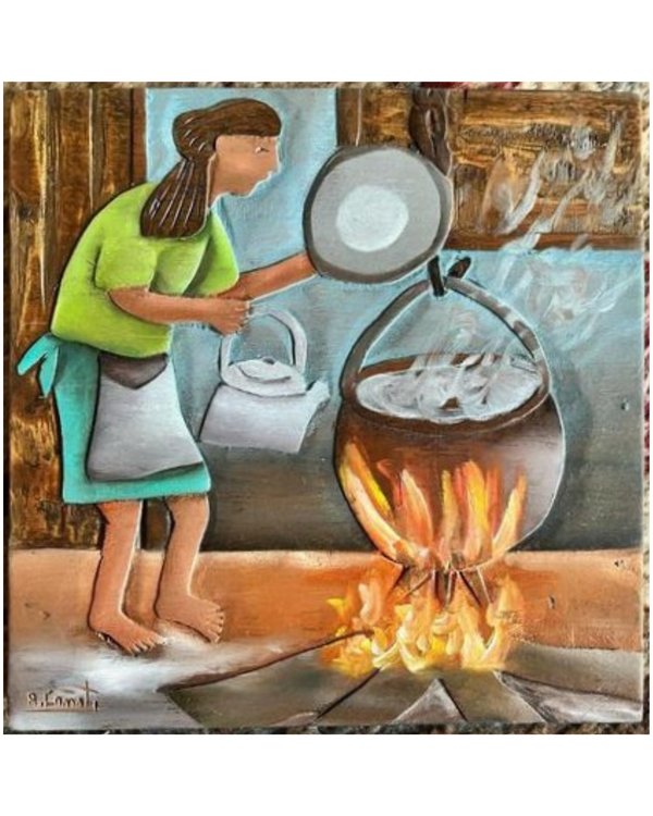 Andrés Cañete – Mujer cocinando