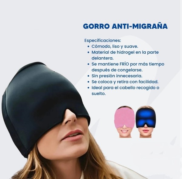 🌟 ¡Adiós Migrañas! Gorro Gel Frío/Caliente para Alivio Instantáneo 😌❄️🔥