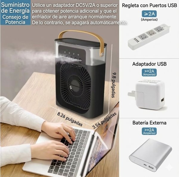 🌬️❄️ Mini Ventilador Portátil Cooling Fan – Aire Fresco en Cualquier Lugar ⚡💼