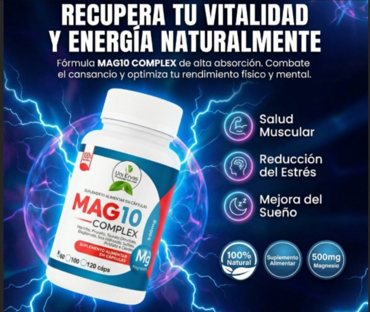 💪 Magnesio 10 Complex MAG10 – Energía, Relajación y Bienestar en 1 Cápsula 🌿⚡ - 3