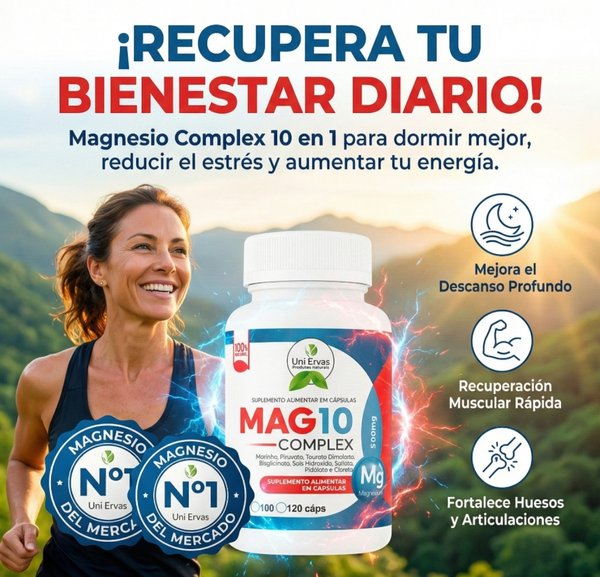 💪 Magnesio 10 Complex MAG10 – Energía, Relajación y Bienestar en 1 Cápsula 🌿⚡