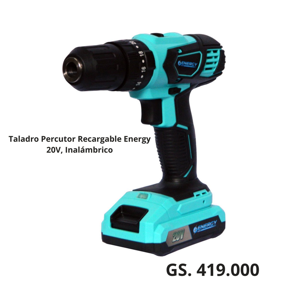 Taladro Percutor eléctrico y recargable - 3