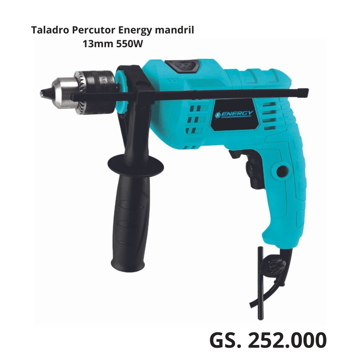 Taladro Percutor eléctrico y recargable - 5