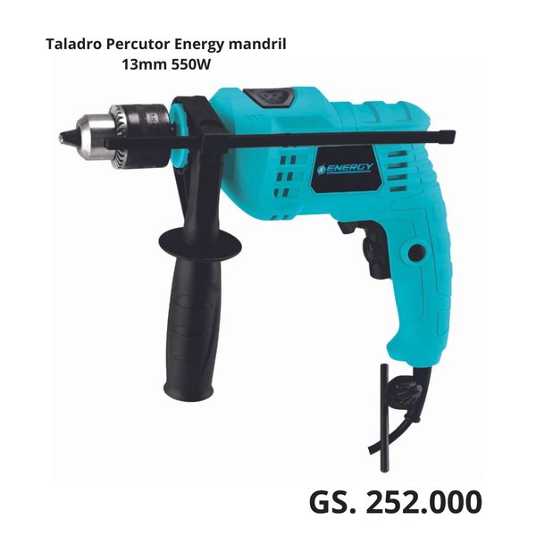 Taladro Percutor eléctrico y recargable 